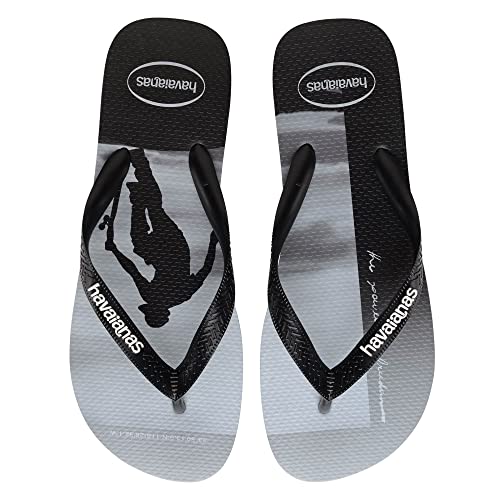 Chinelo Hype, Havaianas, Masculino, Preto/Preto/Branco/Branco, 43/44