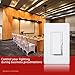 [10 Pack] Dimmer Switch, Single Pole or 3-Way, 600W, LED and Incandecent, White (Wallplates Included)