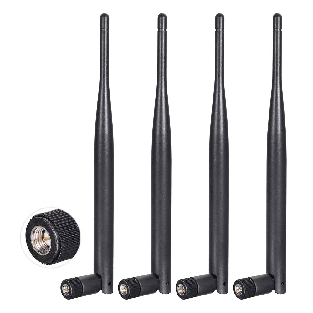 Bingfu 4G LTE Antenna Cellular 6dBi SMA Male Antenna (4-Pack) Compatible with 4G LTE Wireless CPE Router Hotspot Cellular Gateway Industrial IoT Router Trail Game Camera Outdoor Security Camera