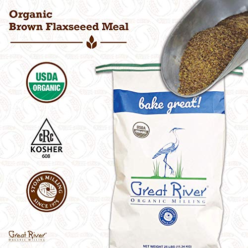 Great River Organic Milling, Specialty Flour, Brown Flaxseed Meal, Organic, 25-Pounds (Pack Of 1) #TOP2