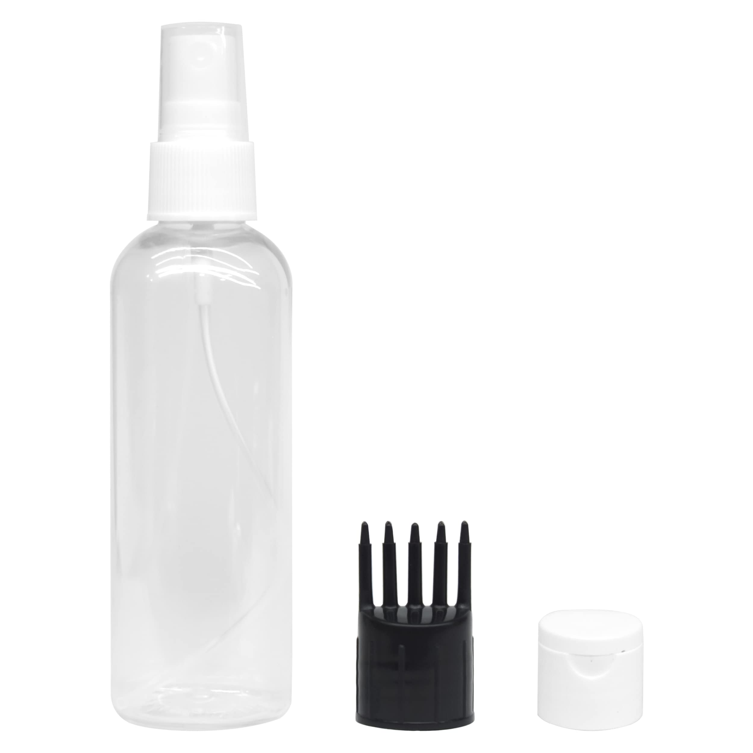 1 Cylindrical Shape Bottle Durable Refillable Containers With 1 Spray Atomizer, 1 Root Comb Applicator And Filp Top Cap, For Perfume, Liquids, Shampoo, Body Soap, Lotion, Cream-image-23