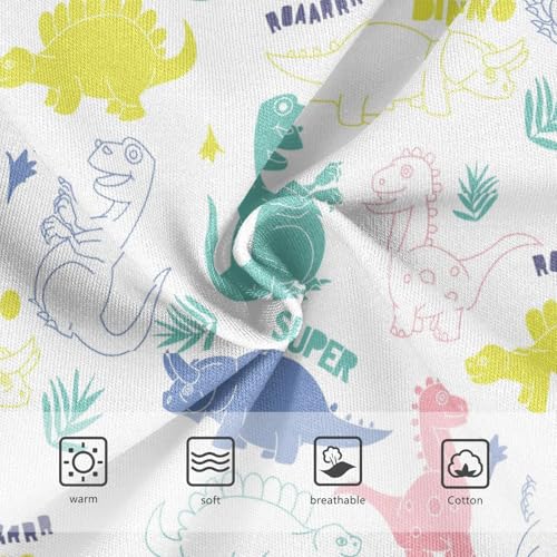 Wusikd Dinosaurs Girls' Underwear Cotton Funny Girls Briefs Soft Toddler Underwear 2T Multi3