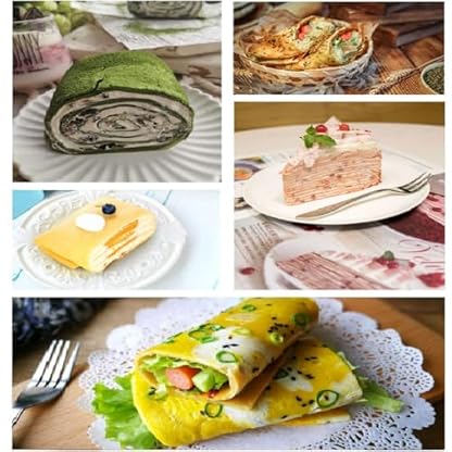KJHYYPP Elektrischer Pfannkuchenbereiter – Französischer Crêpes-Maker, große 40 cm große, antihaftbeschichtete Kochplatte, einstellbare Temperaturregelung – Bild 8