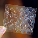 5 Sheets False Nail Tips Nail Art Transparent Double Sided Adhesive