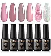 ROSALIND Gel Nagellack Set 6 Farben 7ml Shellac Gellack UV Set Gel Nail Polish für Nagel Lack Akt...