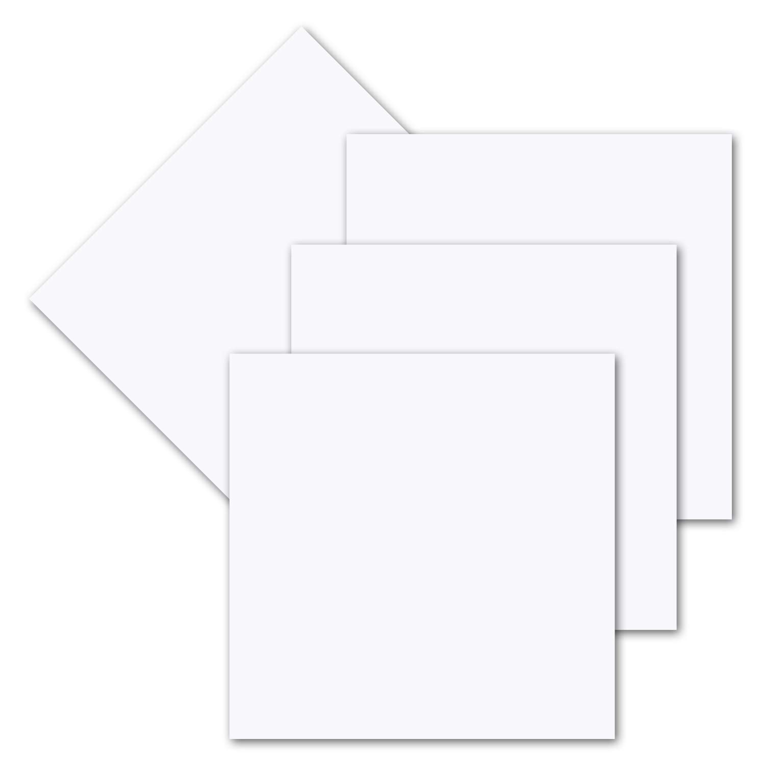 GUSTAV NEUSER papier do wkładania do kwadratowych kart, 400 sztuk, biały, 150 x 150 mm, bez zakładki, wysokiej jakości papier matowy