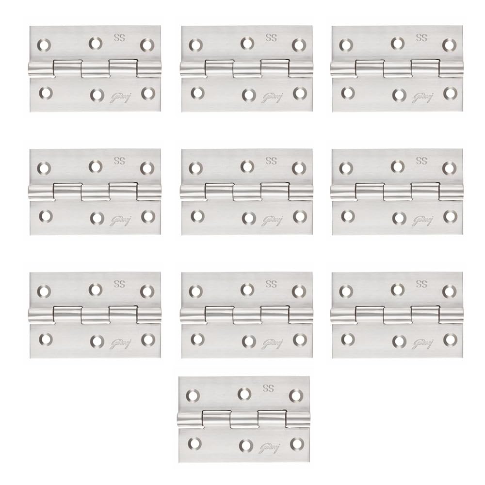 Godrej Door Hinge| Hinge for Doors & Windows | Thickness Upto 1.9 mm | Premium Look | Satin Finish Pack of 10 (B0CTTQVBJQ) Amazon Price History, Amazon Price Tracker