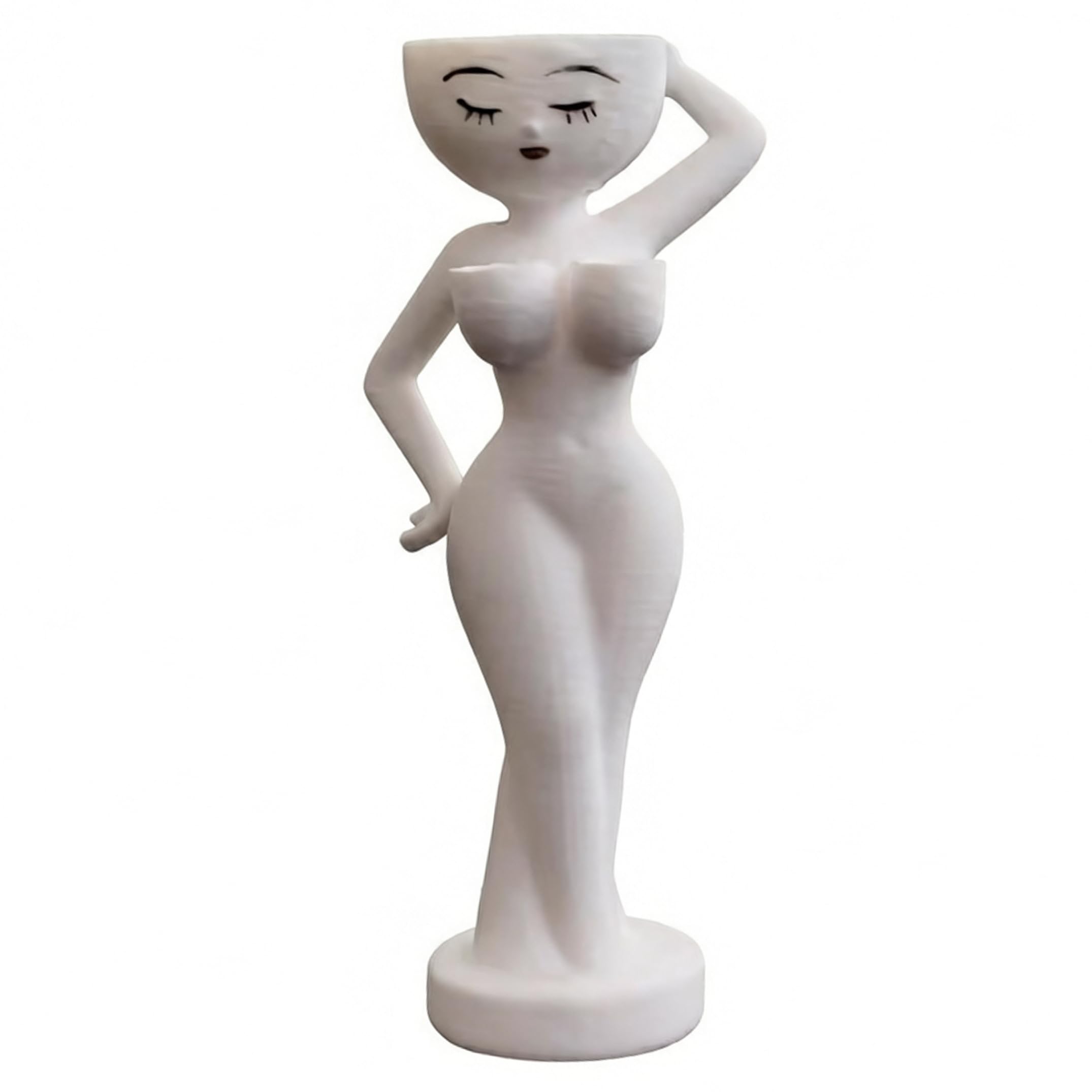 Faroby Sleepy Sprout Face Planter, Funny Indoor Succulent Pot