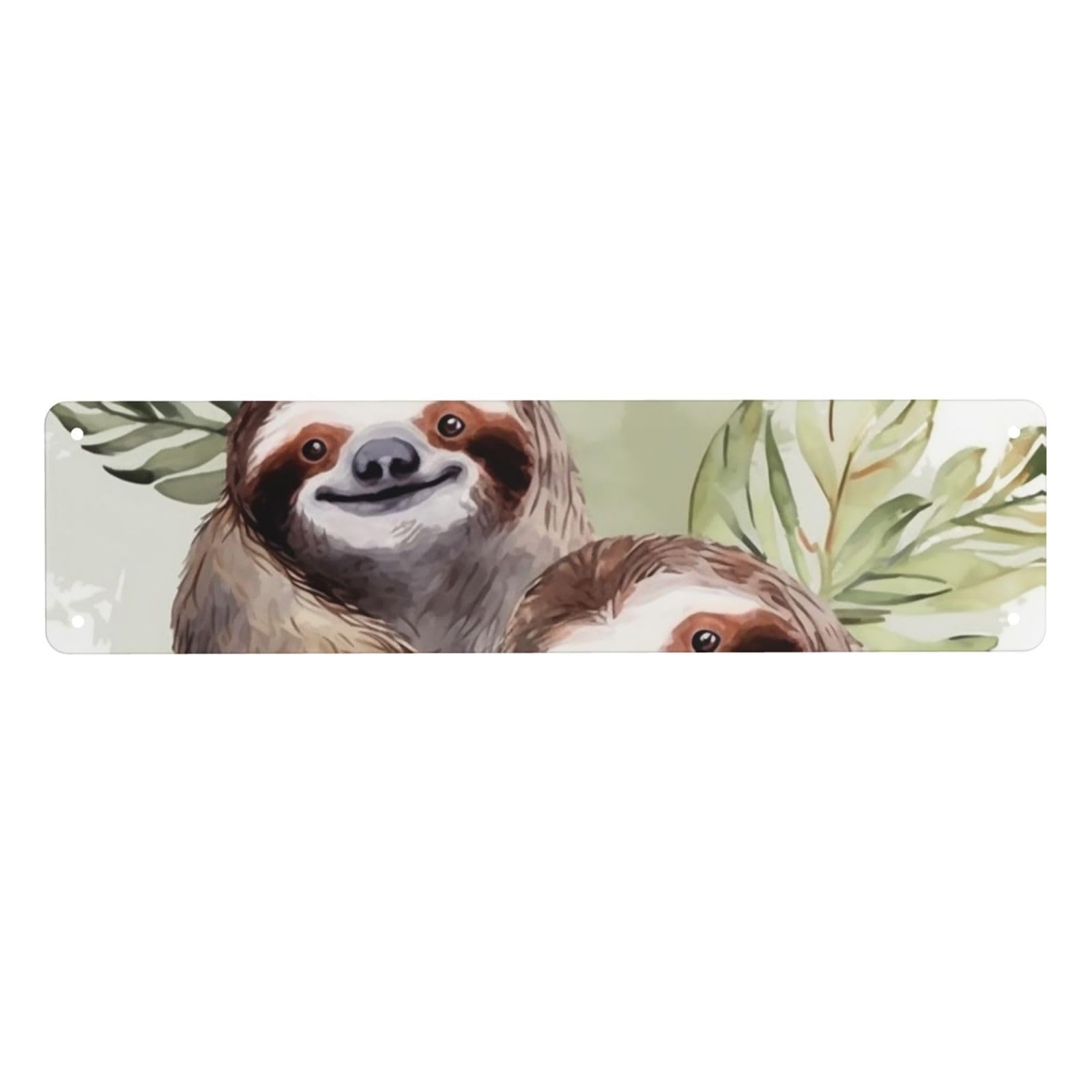 Vintage Metal Tin Signs Retro Garage Signs Stylish Wall Art Plaques for Home Decor Unique Poster 4x16 Inch Watercolor Sloth Metal Sign Outdoor Wall Decorations Gifts