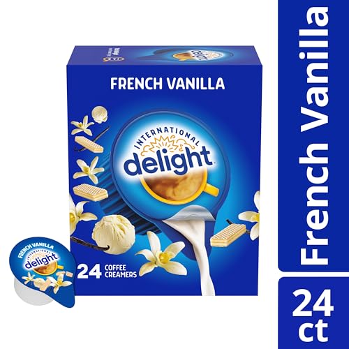 Image of International Delight Coffee Creamer Singles, French Vanilla, 24 Count (Pack of 2)