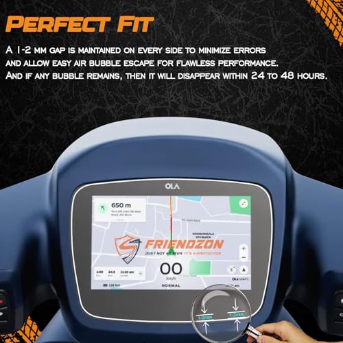 Image of Screen Guard for OLA S1 / S1 Pro / S1 Air EV Scooter | 7-Inch Digital Cluster Protector | Scratch Resistant | Anti-Fingerprint | [Not Tempered Glass]