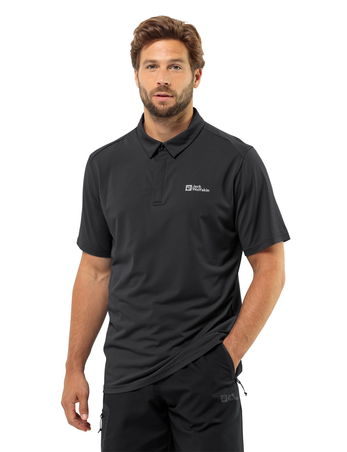 Jack Wolfskin Delgami Polo M, Black, L