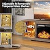 TAVATA Fireplace TV Stand with 18" Fireplace, Modern Entertainment Center for TVs up to 68 inch, Media TV Console for Living Room with Led Lights, Adjustable Glass Shelves and Storage Cabinets (Grey) #1