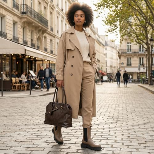 Bolso bandolera vegano estilo vintage para mujer miniatura 5