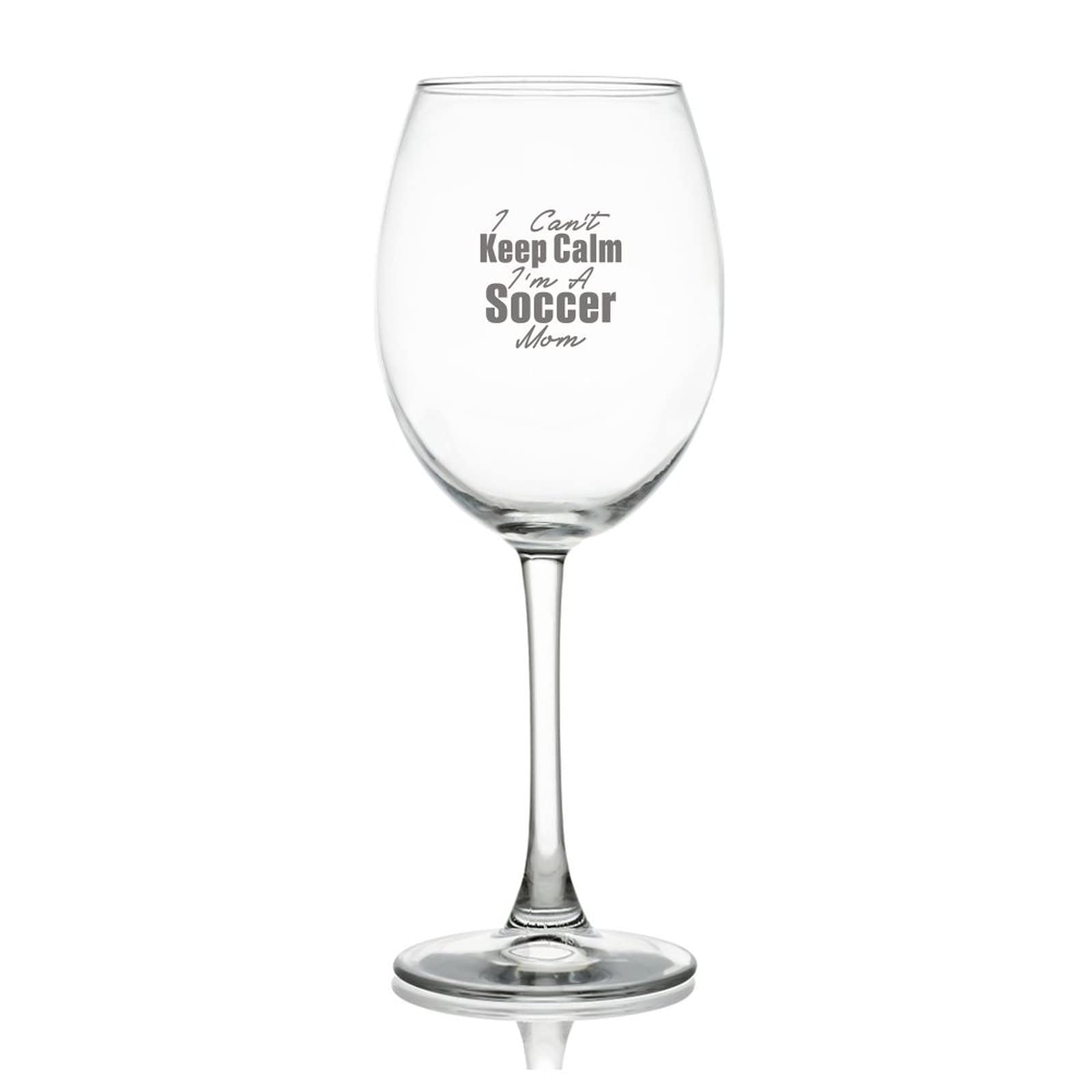 Verre à vin rouge gravé Soccer Mom de 500 ml pour pique-nique et fêtes