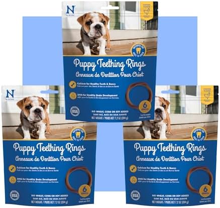 N-Bone Puppy Teething Rings Chicken Flavor Dog Treat, 18 Rings To...
