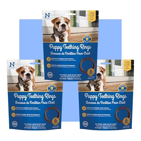 N-Bone Puppy Teething Rings Chicken Flavor 6 Count Bag Multi Pack, Total 3 Bags, 21.6-oz (18 Rings) Cover