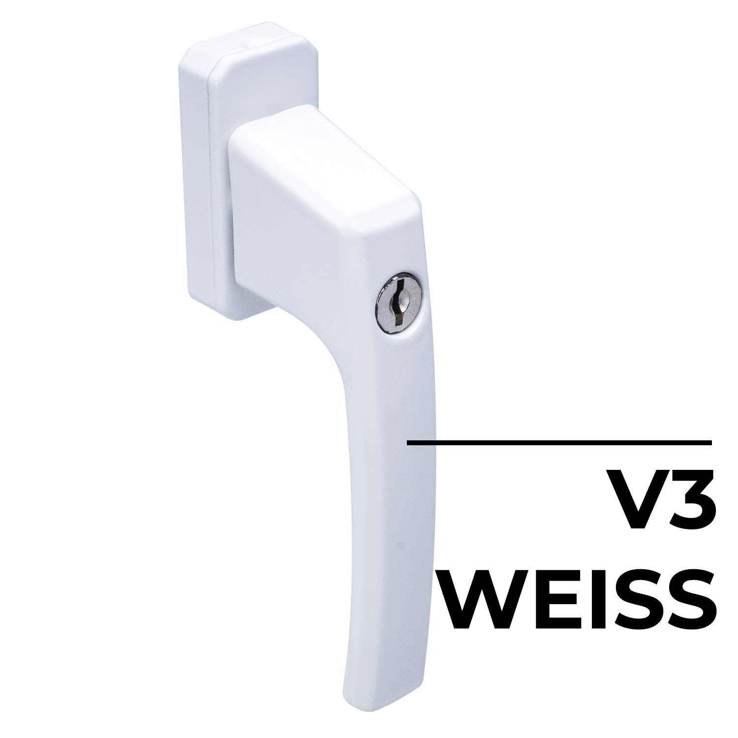 Stahlia Abschließbare Fenstergriffe Aluminium (10 Stück) Weiß Druckknöpfe Balkontürgriff Fenstersicherung Fensterbeschläge Fensterschloss