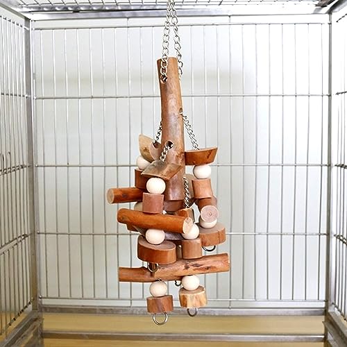 Mbeysaq Brinquedos grandes para mastigar papagaios – Conjunto de brinquedos de mastigar pássaros com