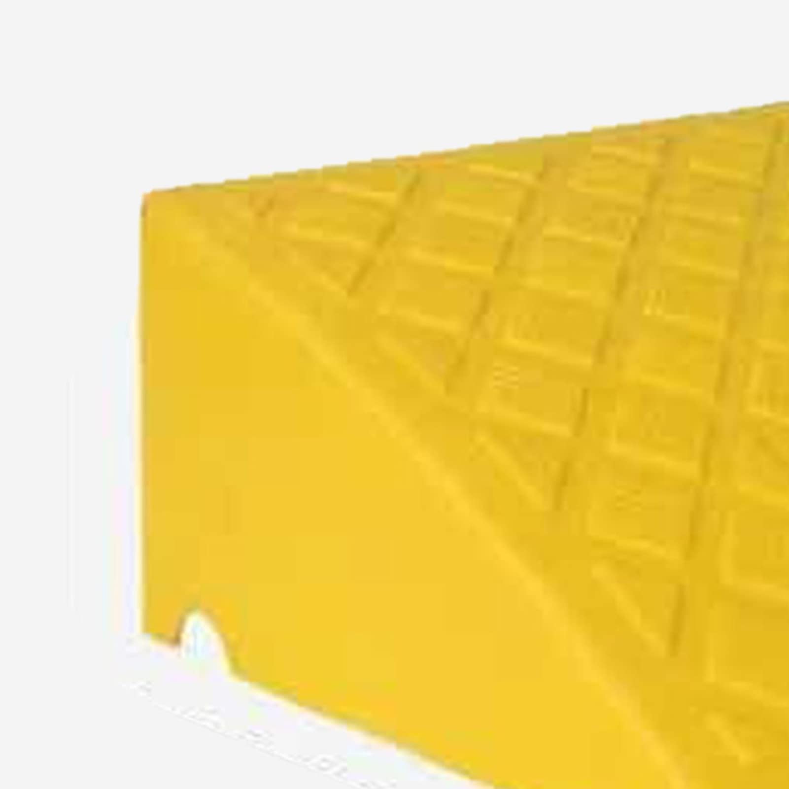 Cocoarm Pasos de Topes de Velocidad Cuesta Arriba, Rampa de Umbral de Plástico con Base Engrosada, Agarre Texturizado Amarillo Negro, Rampa de Acceso de Automóvil de Alta Visibilidad para