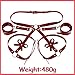 SUPKTHDY Punk Harness Damen Leder Strumpfband Gürtel mit Handschellen Geschirr Damen Sexy Körper Harness Taille Bein Leder Sex Bondage Handschellen Fesseln Sex Set Nachtclub Rave Kostüm Cosplay Rot