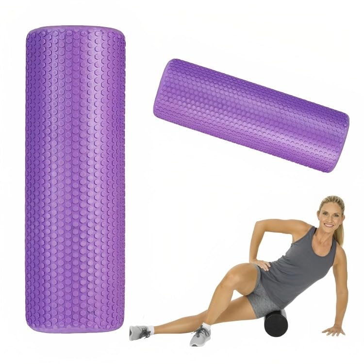 Healthtrek Yoga Foam Roller for Improved Flexibility, Core Strengthening, Muscle Massage, Pain Relief EVA Foam Roller for Workout (45 CM, Purple) (B0CPJHMLKK) Amazon Price History, Amazon Price Tracker
