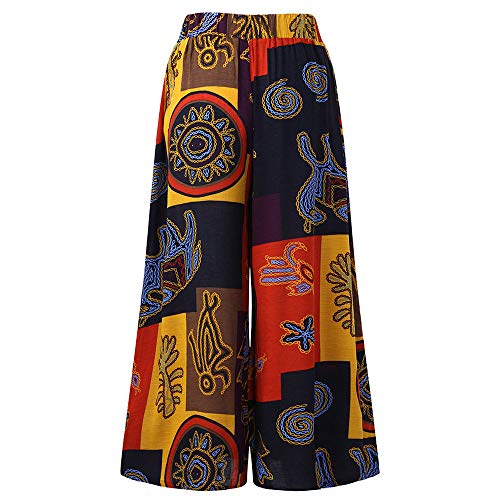 Zyxtim Novelty African Print Wide Leg Lounge Pants For Women,Loose Fit Boho Hippie Summer Casual Pants With Pocket #TOP3