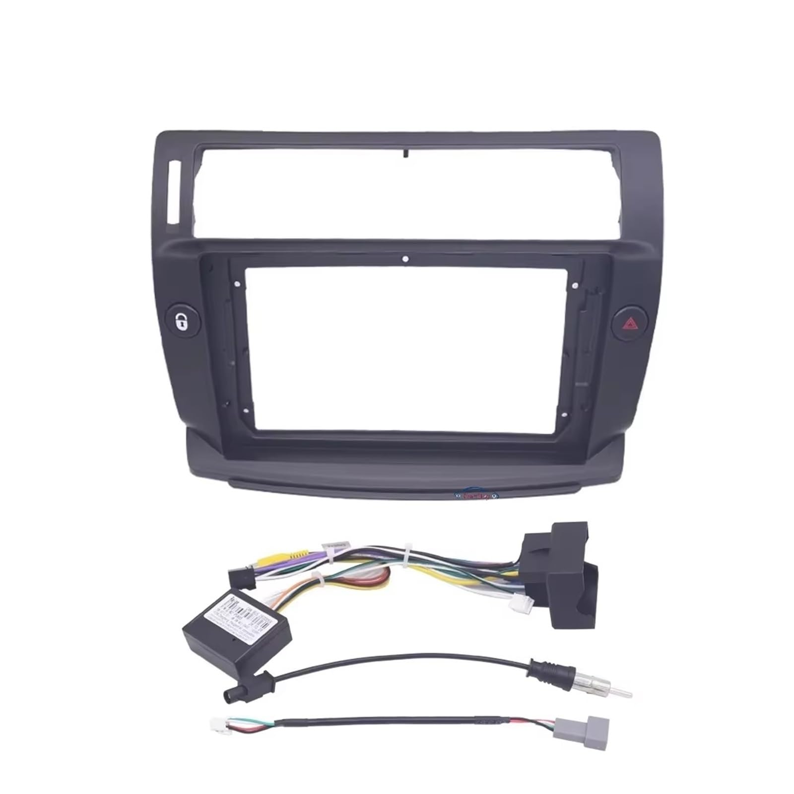 Per Citroen Per C4 2004 2005-2014 Canbus Audio Montaggio Trim Pannello Kit 9 Pollici Auto Radio Fascia Telaio Adattatore Autoradio mascherina(Silver with cable)