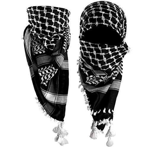 Mora Premium Shemagh Scar - Beautiful Gift Box - Large Arab Tactical Military Desert Head Neck Keffiyeh Wrap with Tassels