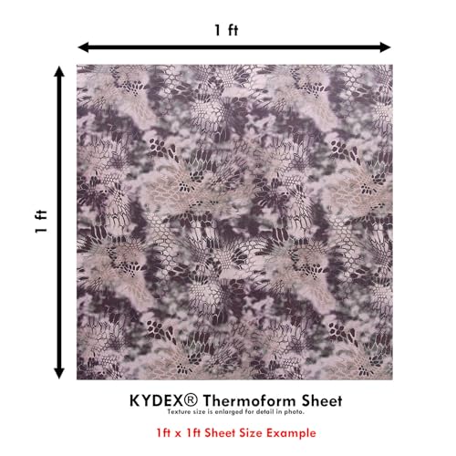 Image of KYDEX Thermoform Sheet - (P1 Texture) - (Infused Print) - (12in x 12in) - (Kryptek - Highlander - Micro) - (1 Sheet) - (for Holster Making & Hobby) - (USA Made)