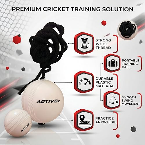 Image of PVC Hanging Cricket Ball for Practice /Training for Men, Women, Boys, Girls & Kids Home Practice Balls Ideal for Indoor & Outdoor Batting, Heavy Training