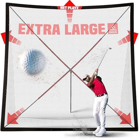 NET PLAYZ Golf Practice Net Hitting Netting for Backyard Portable Driving Range Golf Cage Indoor Golf Net 10' X 10' Cover