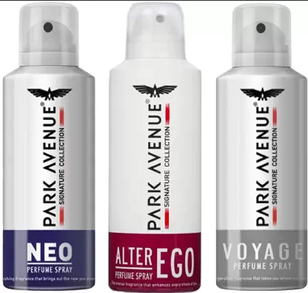 PARK AVENUE NEO DEODORANT SPRAY 140 ML+ALTER EGO DEODORANT SPRAY 140 ML+VOYAGE DEODORANT SPRAY 140 ML Deodorant Spray - For Men & Women (140 ml, Pack of 3)-image-48