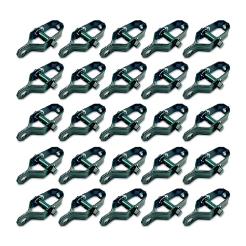 DOJA Industrial | Drahtspanner aus verzinkt Stahl | PACK 25 | Grün | Spanner für Spanndraht, Maschendraht, Draht, Zaun | Maschendrahtzaun, Zaunspanner, Gartenarbeit, Drahtgeflecht, Metallgewebe