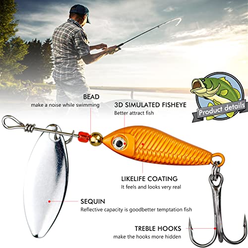 MINSHUXI Esche da Pesca Esche Artificiali Spinning...