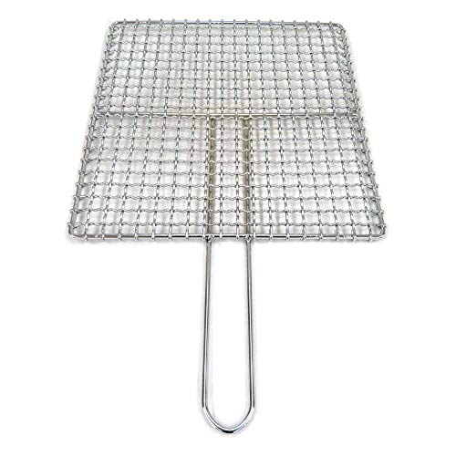 Endo Shoji Dth04039 Commercial Grilling Net, Tafros No. 39, Single Handle (Iron And Chrome Plated), Made In Japan #TOP15