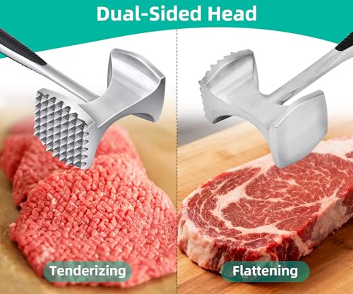 Image of Aliglow Meat Tenderizer Hammer Tool Pounder For Tenderizing Steak Beef Poultry