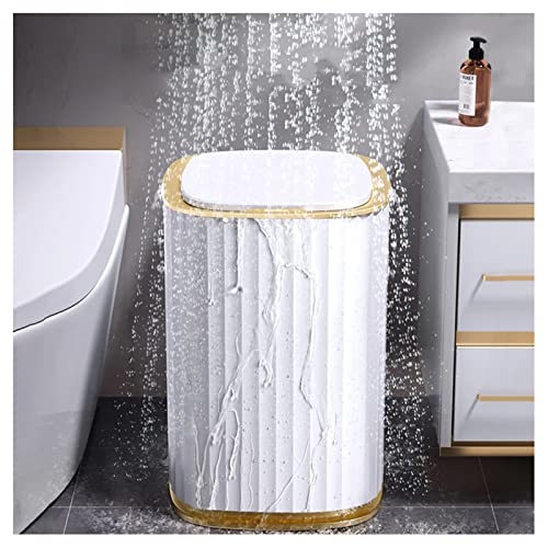 Bote de basura sensor manos libres impermeable para cocina y baño limpio 6