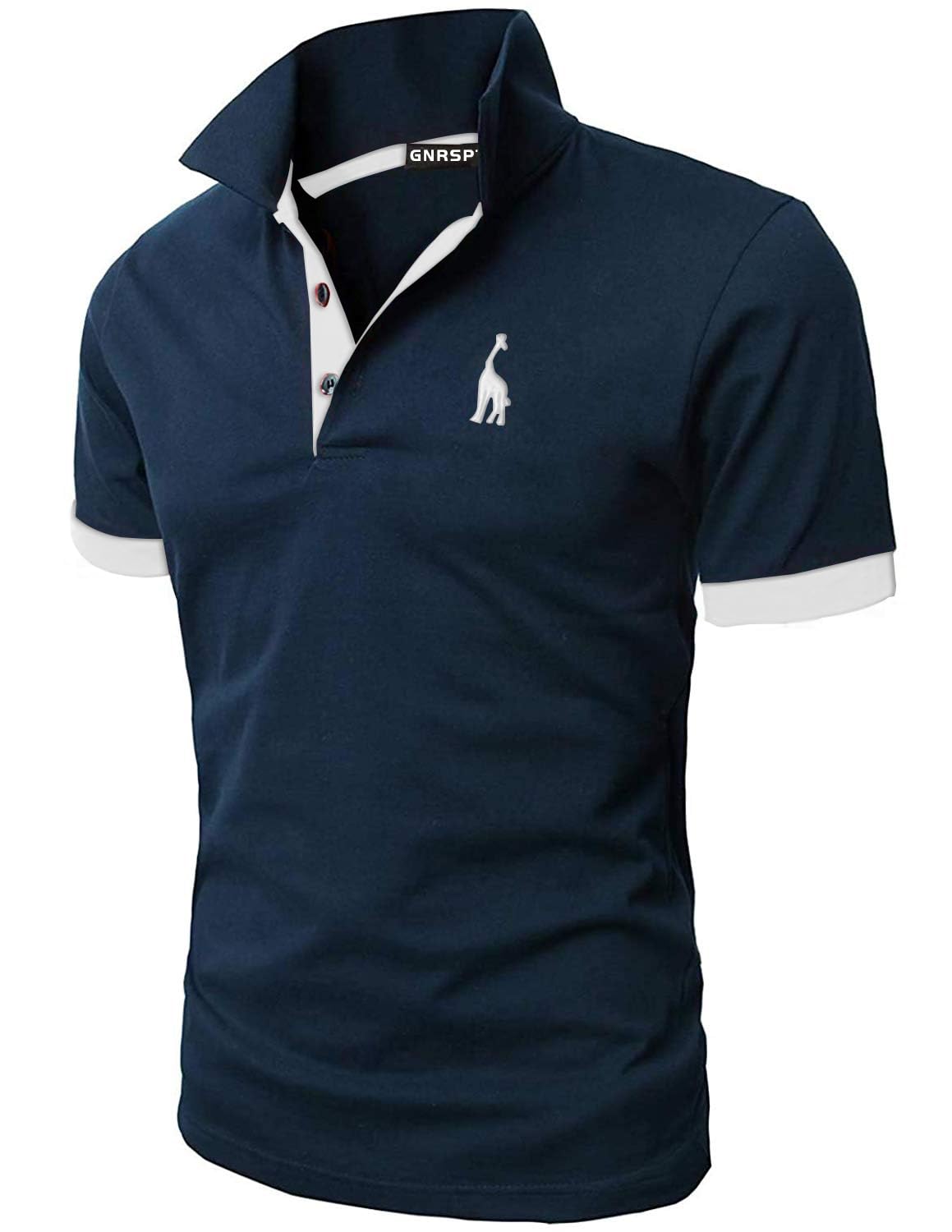 GNRSPTY Polo da Uomo Manica Corta Ricami Fulvi Casual Chic Poloshirt Camicia T-Shirt Estate