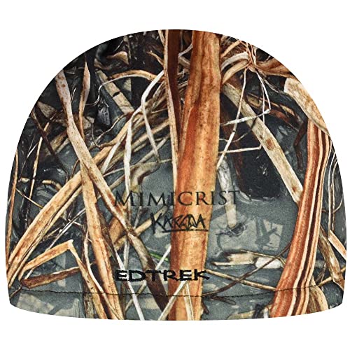 Edtrek Country Reversible Fleece Beanie - Windproof And Warm Winter Hat For Cold Weather (Brown With Karma Waterfowl Camo, Large) #TOP1