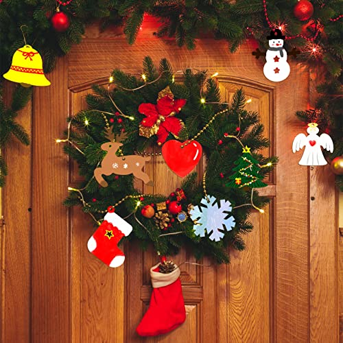 96 Pcs Christmas Hanging Ornaments, Unfinished Wood Snowflake Christmas Tree Hanging Ornaments With Storage Box, Wooden Photo Frame For Christmas Tree Decoration, Diy Crafts, Holiday Supplies #TOP6