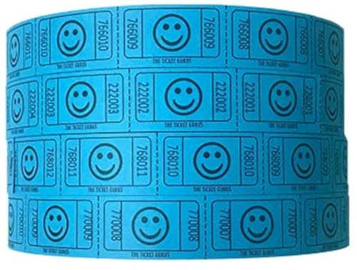 The Ticket Gurus 4 rouleaux de papier sourire bleu 2000 tickets