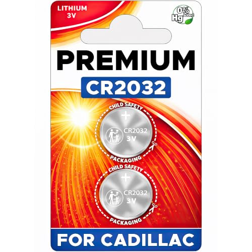 SHI Key Fob Battery Replacement for Cadillac, CR2032 Batteries, 2 Pack