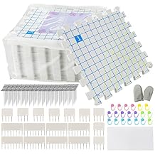 LAMXD Blocking Mats for Knitting - Extra Thick Blocking Boards with Grids with 22PCS Knitting blockers and 100 T-pins for Needlework or Crochet - Pack of 9