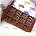 12 della cavità del Silicone del Cioccolato Stampi 1 Pc Antiaderenti Chocolate Mold, Mini Bar Muffa del Cioccolato Brown del Cubo di Ghiaccio Vassoio della Caramella di Cioccolato Stampo di Cottura