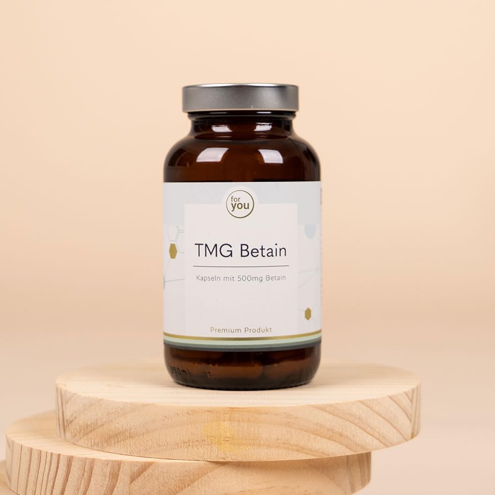for you TMG Betain 120 Kapseln hochdosiert - 1500mg Betain (Trimethylglycin) pro Portion hochrein - Hochwertiger Betain-Extrakt, gewonnen aus Zuckerrüben - Nährstoff aus der Langlebigkeitsforschung