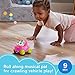 Fisher-Price Baby Learning Toy DJ Buggy Pink Push-Along Car with Music & Lights for Crawling Play for Infants Ages 9+ Months