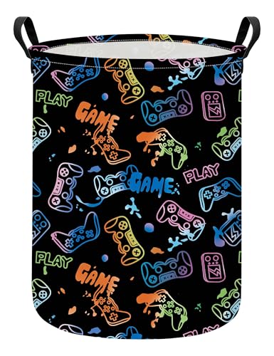 Image of Game Fabric Storage Bin Nursery Organizer Basket