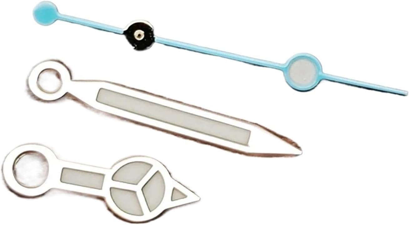 1set Watch Hands Blue/Green Second Hand Luminous Accessories Fit for Pearl 2813 3804 for Miyota 8205 8215 Mechanical Movement