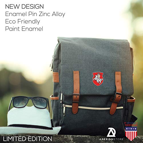 Belarus Pagonya Flag Enamel Pin - Belarus Pagonya Flag 1991 Brooch - White Knight Pagonya Brosch Badge - White Red White Belarus Flag Badge Brooch - Pagonya Emblem Pin- Made In Usa #TOP4